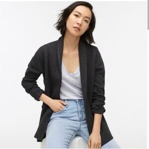 J. Crew Camille Sweater Blazer Shawl Collar Jacket XL merino wool open Sophie